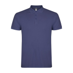 Polo da uomo in cotone piqué 200 g/m2 Roly Direct Star color blu alice seconda vista