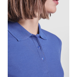 Polo da donna slim in cotone e poliestere Roly Direct Pegaso Premium color rosso vista dettaglio 1