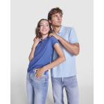 Polo da donna slim in cotone e poliestere Roly Direct Pegaso Premium color rosso vista dettaglio 3