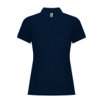 Polo da donna slim in cotone e poliestere Roly Direct Pegaso Premium color blu mare seconda vista