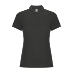 Polo da donna slim in cotone e poliestere Roly Direct Pegaso Premium color grigio topo seconda vista