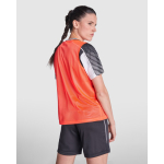 Pettorina sportiva in poliestere traspirante 90g/m2 Roly Direct Roma M color  arancione fluorescente vista dettaglio 2