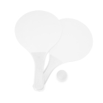 Set da beach tennis con 2 racchette in legno e 1 pallina color bianco seconda vista