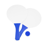 Set da beach tennis con 2 racchette in legno e 1 pallina color blu reale seconda vista