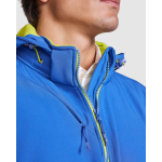 Softshell con cappuccio rimovibile e tasche Roly Direct Siberia color blu reale vista dettaglio 1