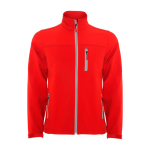 Giacca softshell con elastan e zip 300g/m2 Roly Direct Antartida color rosso seconda vista