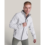 Giacca softshell con elastan e zip 300g/m2 Roly Direct Antartida color bianco sporco prima vista d'uso
