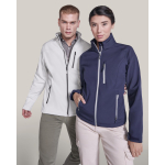 Giacca softshell con elastan e zip 300g/m2 Roly Direct Antartida color bianco sporco terza vista d'uso