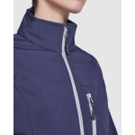 Giacca softshell donna con elastan 300g/m2 Roly Direct Antartida color blu mare vista dettaglio 1