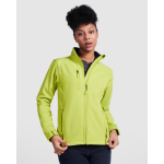 Softshell da donna con elastan 300 g/m2 Roly Direct Nebraska color lime prima vista d'uso