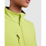 Softshell da donna con elastan 300 g/m2 Roly Direct Nebraska color lime vista dettaglio 2