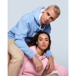 Felpa in cotone e poliestere 280 g/m2 Roly Direct Urban color bianco quinta vista d'uso