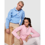 Felpa in cotone e poliestere 280 g/m2 Roly Direct Urban color azzurro pastello terza vista d'uso