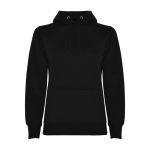 Felpa slim fit donna in cotone e poliestere 280g/m2 Roly Direct Urban L color nero seconda vista