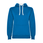 Felpa slim fit donna in cotone e poliestere 280g/m2 Roly Direct Urban L color blu seconda vista