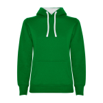 Felpa slim fit donna in cotone e poliestere 280g/m2 Roly Direct Urban L color verde seconda vista