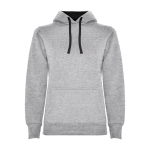 Felpa slim fit donna in cotone e poliestere 280g/m2 Roly Direct Urban L color grigio scuro seconda vista
