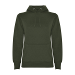 Felpa slim fit donna in cotone e poliestere 280g/m2 Roly Direct Urban L color verde bosco seconda vista