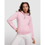 Felpa slim fit donna in cotone e poliestere 280g/m2 Roly Direct Urban L color rosa chiaro prima vista d'uso