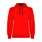 Felpa slim fit donna in cotone e poliestere 280g/m2 Roly Direct Urban L color rosso mattone seconda vista