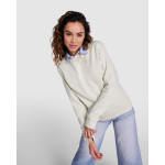 Maglione in cotone e poliestere con polsini 280g/m2 Roly Direct Clasica color verde tenue quarta vista d'uso