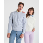 Maglione in cotone e poliestere con polsini 280g/m2 Roly Direct Clasica color blu sbiadito vista dettaglio 2