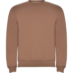 Maglione in cotone e poliestere con polsini 280g/m2 Roly Direct Clasica color marrone scuro prima vista d'uso