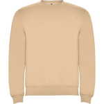 Maglione in cotone e poliestere con polsini 280g/m2 Roly Direct Clasica color marrone chiaro prima vista d'uso