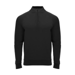 Felpa in poliestere con mezza zip 200 g/m2 Roly Direct Epiro color nero seconda vista
