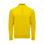 Felpa in poliestere con mezza zip 200 g/m2 Roly Direct Epiro color giallo seconda vista