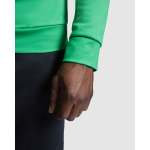 Felpa in poliestere con mezza zip 200 g/m2 Roly Direct Epiro color verde vista dettaglio 2