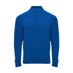 Felpa in poliestere con mezza zip 200 g/m2 Roly Direct Epiro color blu reale seconda vista