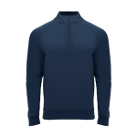 Felpa in poliestere con mezza zip 200 g/m2 Roly Direct Epiro color blu mare seconda vista