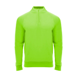 Felpa in poliestere con mezza zip 200 g/m2 Roly Direct Epiro color verde fluorescente seconda vista