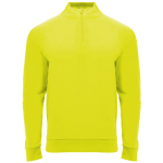 Felpa in poliestere con mezza zip 200 g/m2 Roly Direct Epiro color giallo fluorescente prima vista d'uso