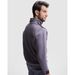 Felpa con mezza zip in cotone e poliestere 280g/m2 Roly Maverick color nero terza vista d'uso