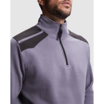 Felpa con mezza zip in cotone e poliestere 280g/m2 Roly Maverick color nero vista dettaglio 2