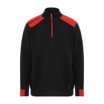 Felpa con mezza zip in cotone e poliestere 280g/m2 Roly Maverick color rosso seconda vista
