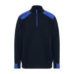Felpa con mezza zip in cotone e poliestere 280g/m2 Roly Maverick color blu reale seconda vista