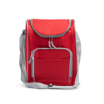 Borsa termica in poliestere con tasca principale isotermica da 15L color rosso seconda vista