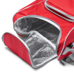 Borsa termica in poliestere con tasca principale isotermica da 15L color rosso vista dettaglio 1