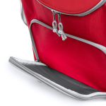 Borsa termica in poliestere con tasca principale isotermica da 15L color rosso vista dettaglio 3