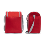 Borsa termica in poliestere con tasca principale isotermica da 15L color rosso vista dettaglio 4