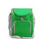 Borsa termica in poliestere con tasca principale isotermica da 15L color verde seconda vista