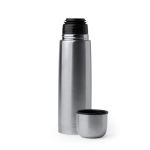 Thermos in acciaio inox con finitura lucida 500ml color argento vista dettaglio 1