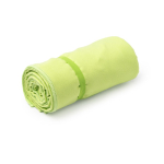 Asciugamano in microfibra ideale per sport in poliestere 190 g/m2 color verde pistacchio prima vista d'uso