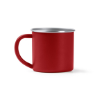 Tazza in acciaio inox riciclato con bordo e interno argentati 350ml color rosso seconda vista
