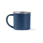 Tazza in acciaio inox riciclato con bordo e interno argentati 350ml color blu reale seconda vista