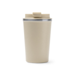 Bicchiere termico in acciaio inox con coperchio a vite antifuga 450ml color beige seconda vista