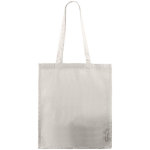 Shopper in cotton canvas riciclato con manici lunghi 240 g/m2 color naturale prima vista
